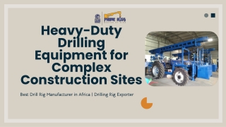 Heavy-Duty Drilling Equipment for Complex Construction Sites
