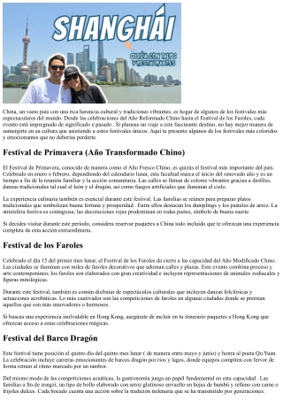 Los Festivales Más Vibrantes Y Emocionantes Que No Te Puedes Perder EnChina
