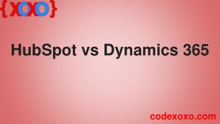 HubSpot vs Dynamics 365