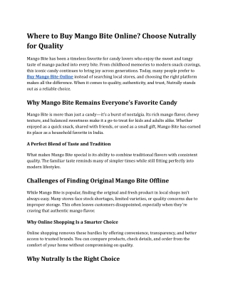 Where to Buy Mango Bite Online_ Choose Nutrally for Quality