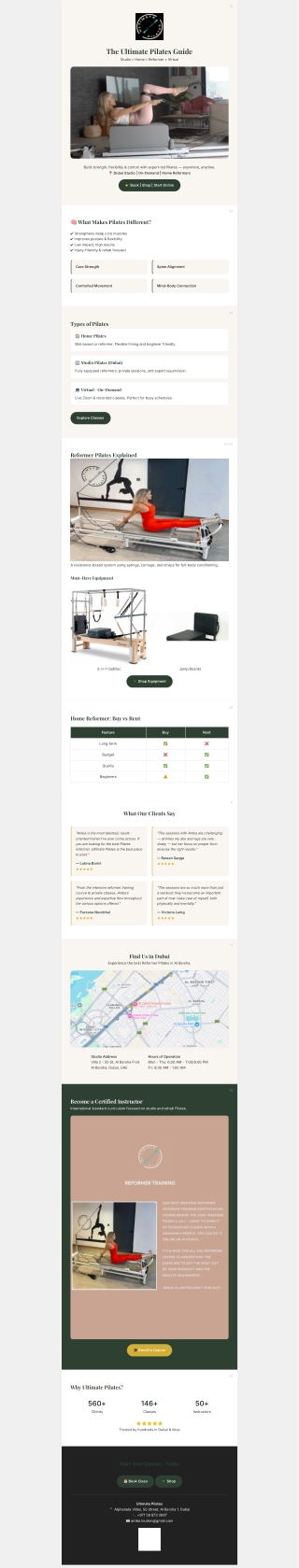 Ultimate Pilates Guide - Pilates Reformer Certification Course