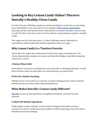 Looking to Buy Lemon Candy Online_ Discover Nutrally’s Healthy Citrus Candy