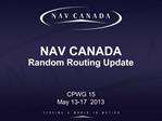 NAV CANADA Random Routing Update