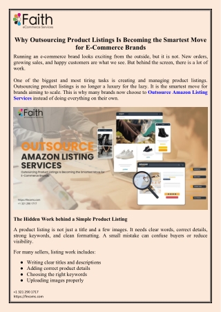 Why Outsourcing Product Listings Is Becoming the Smartest Move for E-Commerce Brands