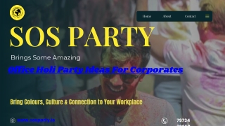 Office Holi Party Ideas For Corporates