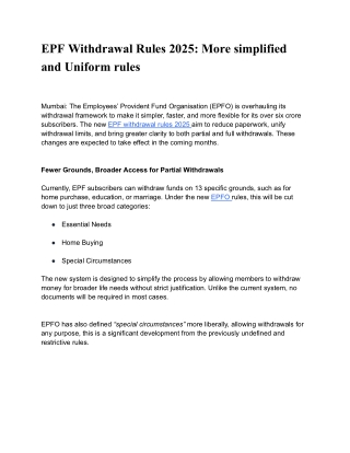 EPF Withdrawal Rules 2025_ More simplified and Uniform rules