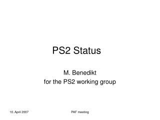 PS2 Status