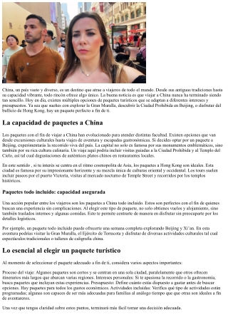 Ir de viaje a China nunca fue tan sencillo: explora nuestros paquetes