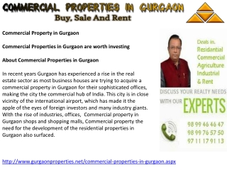 Commercial Properties in Gurgaon