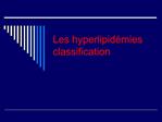 Les hyperlipid mies classification