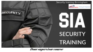 Door Supervisor Course