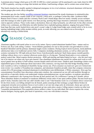 Eco-Friendly Aspects of Seaside Casual Furniture