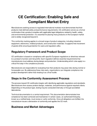 ce Certification