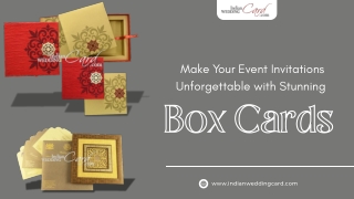 Make Your Event Invitations Unforgettable with Stunning Box Cards