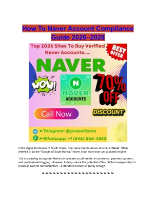 How To Naver Account Compliance Guide 2026–2028