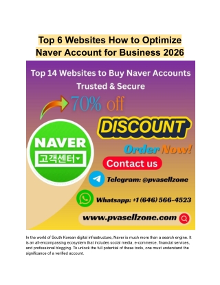 Top 6 Websites How to Optimize Naver Account for Business 2026
