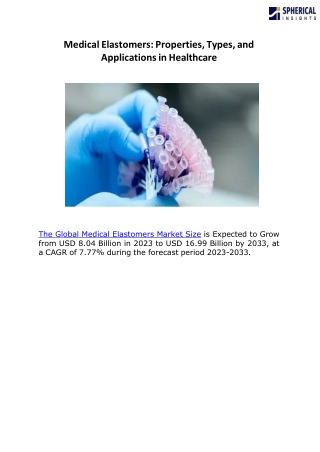 Medical Elastomers f