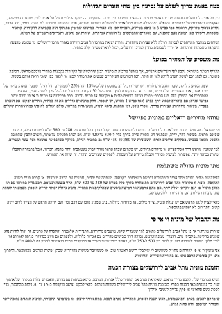 כמה עולה מונית מתל אביב לירושלים? פירוט מחירים ועדכונים