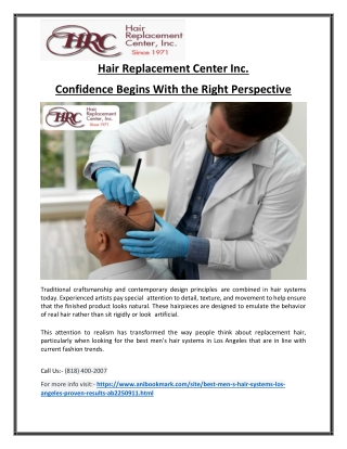 Where to Get a Toupee in Los Angeles for Men