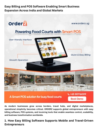POS Billing Software Transforming Retail and Restaurant Operations