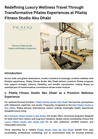 Pilates Programs for Weight Loss, Core Strength, and Postural Health