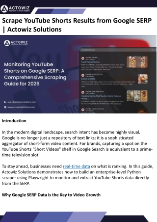 Scrape YouTube Shorts Results from Google SERP pdf