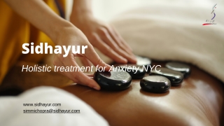 Holistic treatment for anxiety nyc