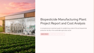 Biopesticide Manufacturing Plant Cost Project PDF Report 2026