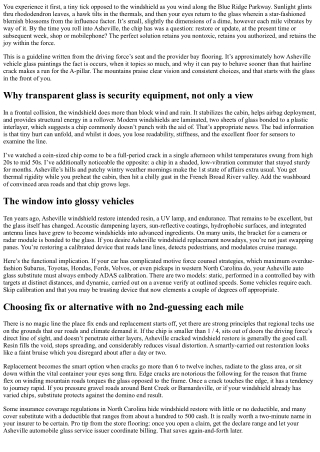 Asheville Auto Glass: Road Safety and Vision Clarity