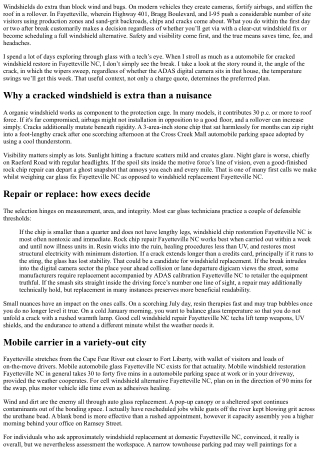 Cracked Windshield Repair Fayetteville NC: Safety and Visibility First