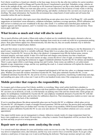 Auto Glass Shop Near Fort Bragg NC: Convenient Options for Service Members