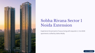 Sobha Rivana Sector 1 Noida Extension Ebrochure