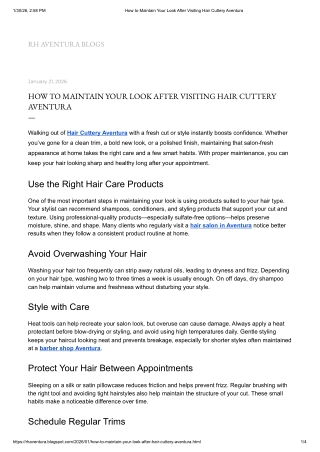 How to Maintain Your Look After Visiting Hair Cuttery Aventura