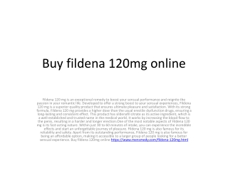 Buy fildena 120mg online