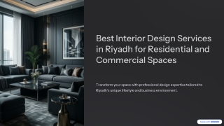 Best Interior Design Services in Riyadh for Residential and Commercial Spaces