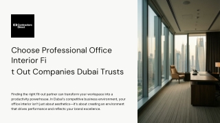Choose Professional Office Interior Fit Out Companies Dubai Trusts