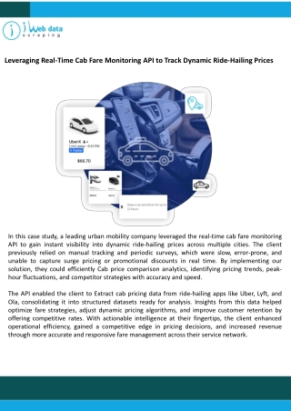 Real-Time Cab Fare Monitoring API to Track Ride-Hailing Prices