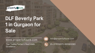 Luxury Living Awaits: DLF Beverly Park 1 Gurgaon for Sale – Book Your Dream Home