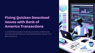 1(855)3761-777 Fix Quicken Download Issues with Bank of America Transactions