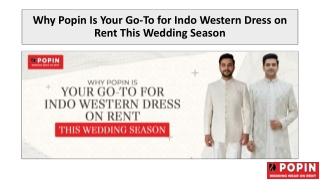 Why Popin Is Your Go-To for Indo Western Dress on Rent This Wedding Season