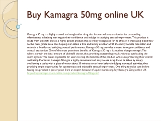 Buy Kamagra 50mg online UK