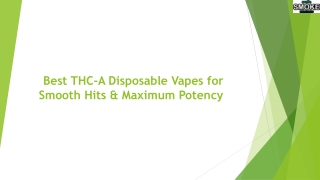 Best THC-A Disposable Vapes for Smooth Hits & Maximum Potency
