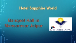 Banquet hall in Mansarovar Jaipur (2)