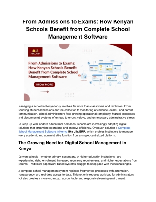 From Admissions to Exams_ How Kenyan Schools Benefit from Complete School Management Software