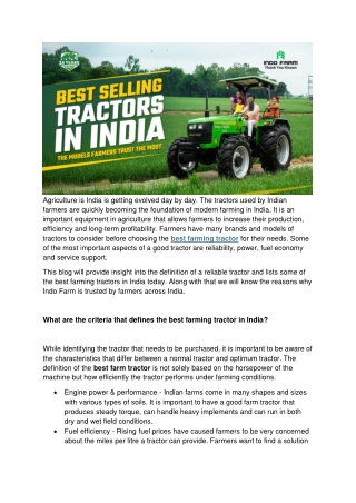 Best Farming Tractor in India_The Models Farmers Trust the Most 2