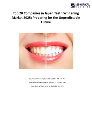 Japan Teeth Whitening Market