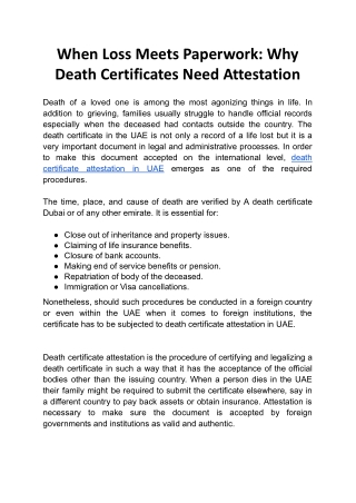 When Loss Meets Paperwork: Why Death Certificates Need Attestation