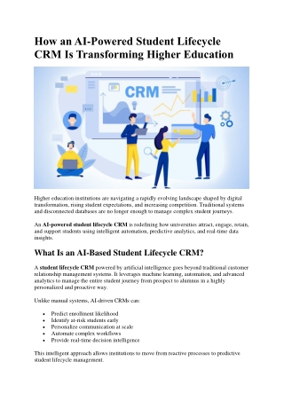 Student Lifecycle CRM