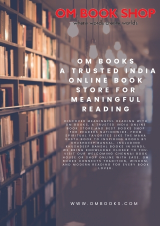 OM Books A Trusted India Online Book Store for Meaningful Reading