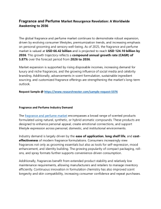 Fragrance and Perfume Market